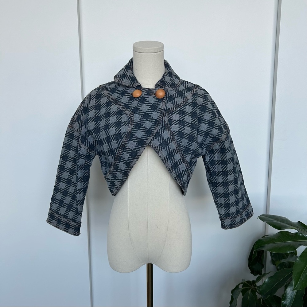 Cropped Denim Jacquard Gaetano Navarra Jacket